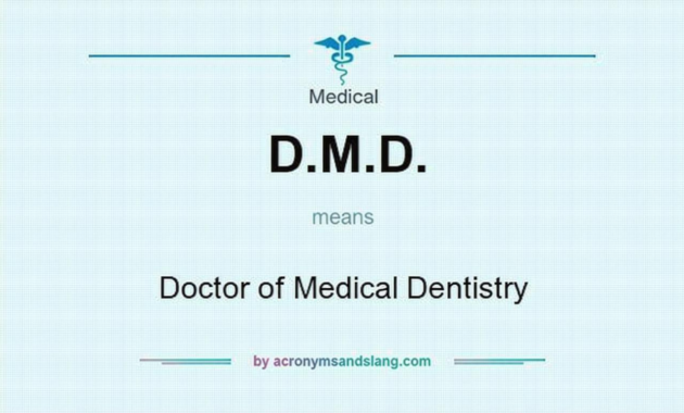 What Does Dmd Mean For A Dentist