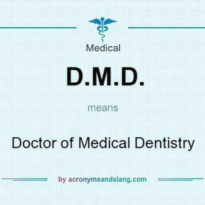 What Does Dmd Mean For A Dentist