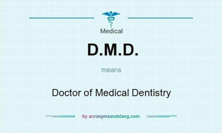 What Does Dmd Mean For A Dentist