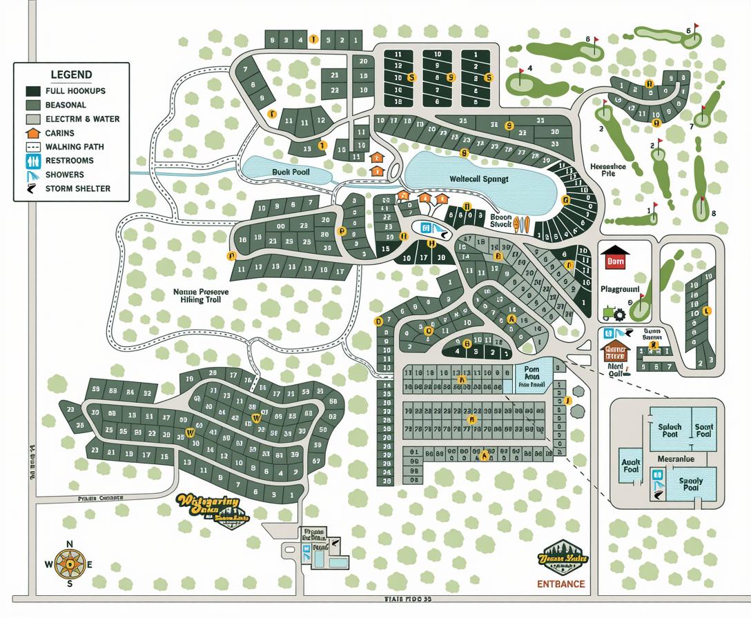 Camp Map - Wisconsin Camping at Green Lake Campground