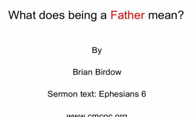 What Does It Mean To Be A Father