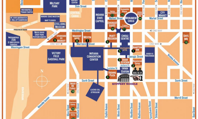 Map Of Downtown Indianapolis Hotels