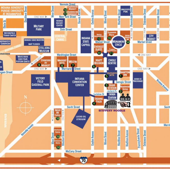 Map Of Downtown Indianapolis Hotels