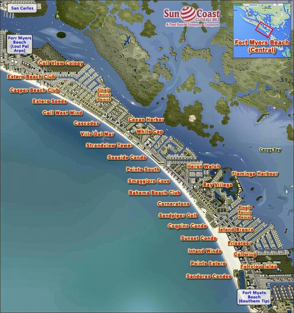 Printable Map Of Fort Myers Beach