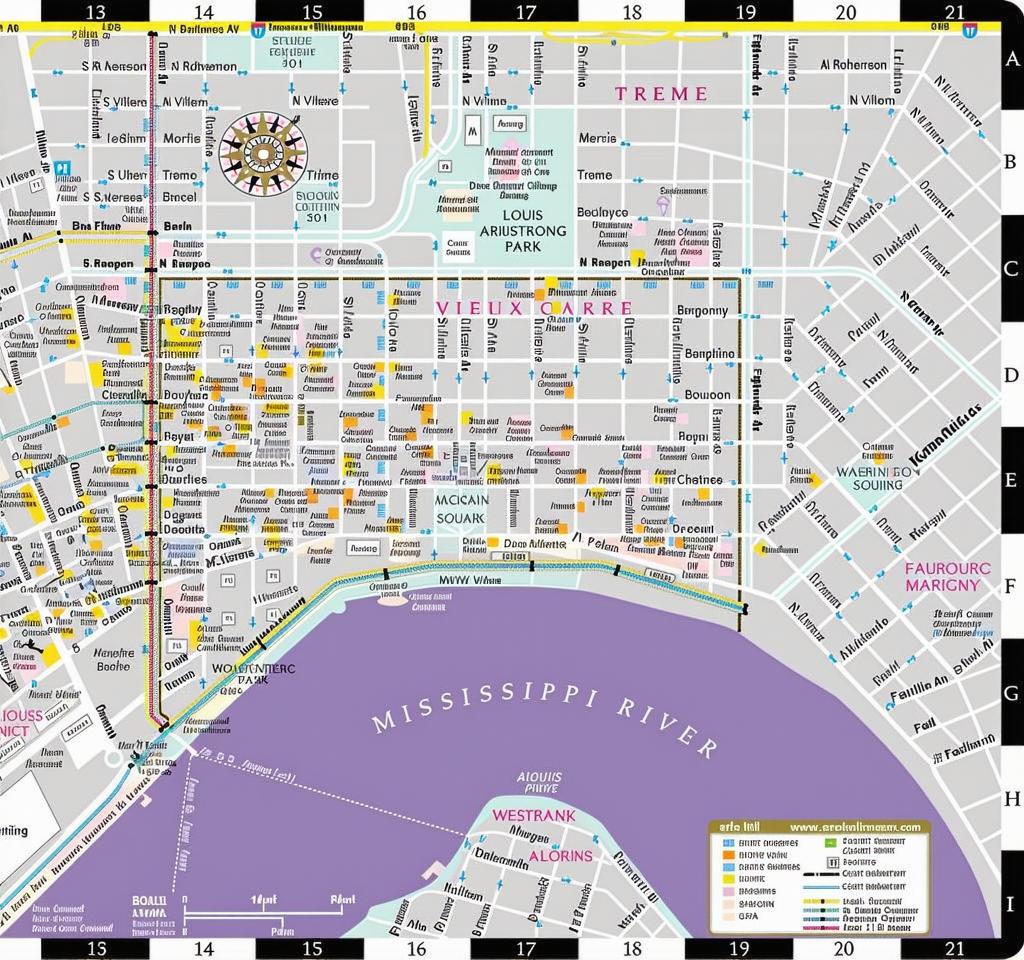 Printable French Quarter Map