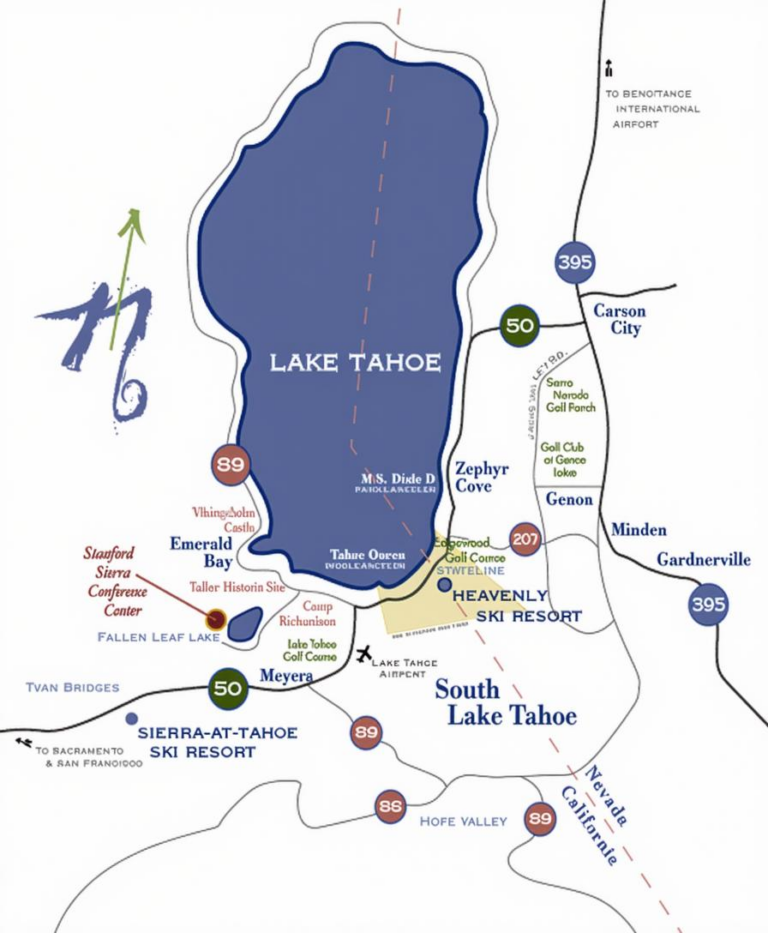 Map Of Casinos In Lake Tahoe