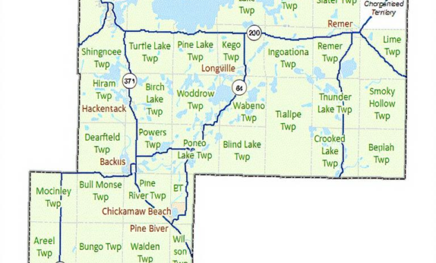 Map Of Cass County Mn