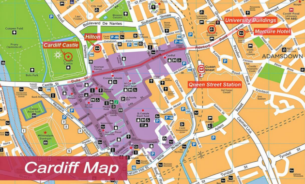 Map Of Cardiff