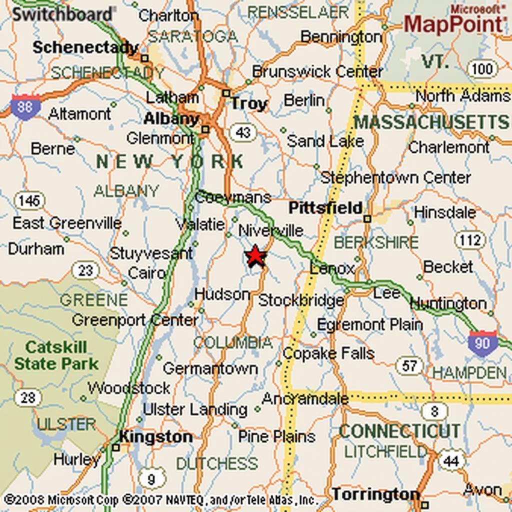 Chatham, New York Area Map