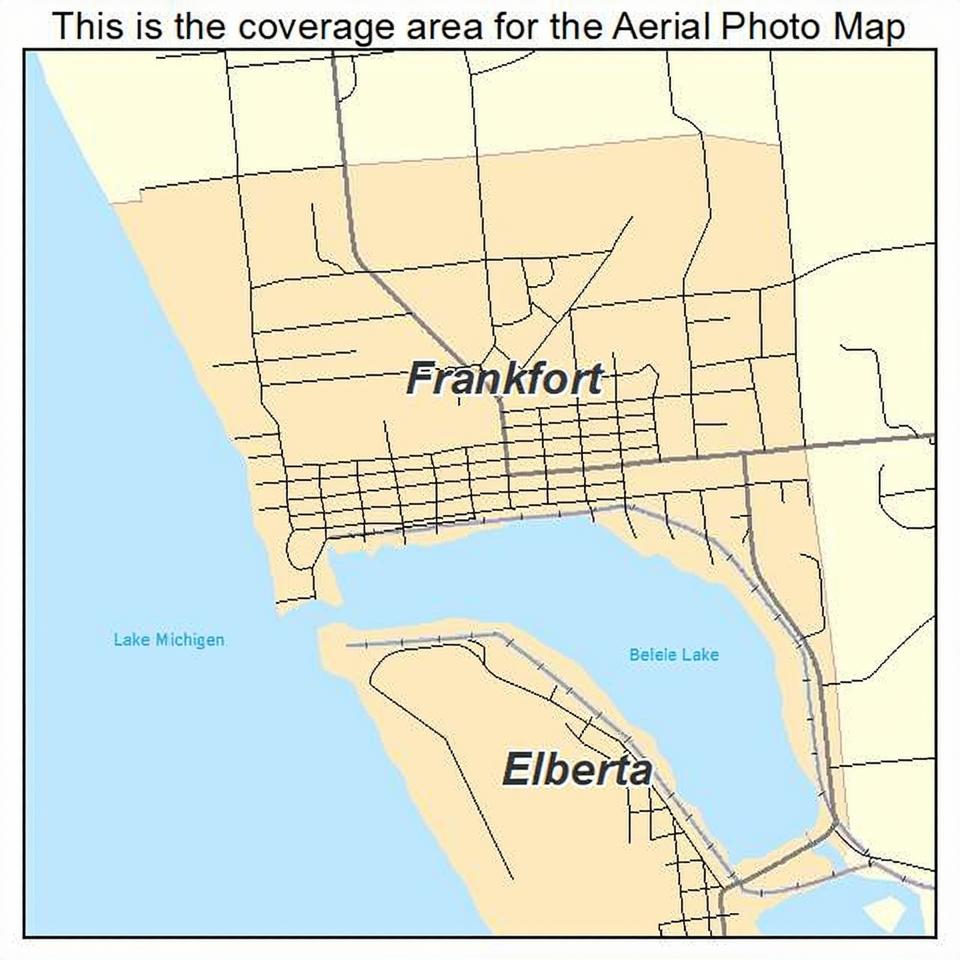 Aerial Photography Map of Frankfort, MI