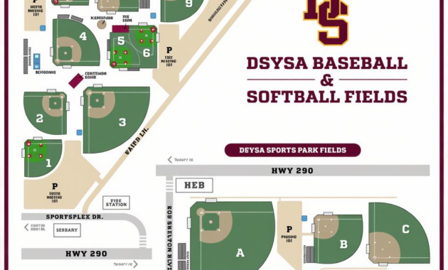 Map Of Baseball Field