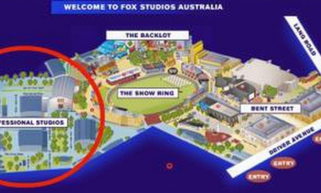 Map Of Fox Studios