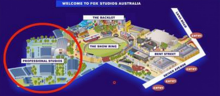 Map Of Fox Studios