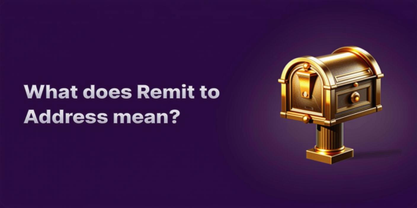 Address Term What Does Remit To Address Mean