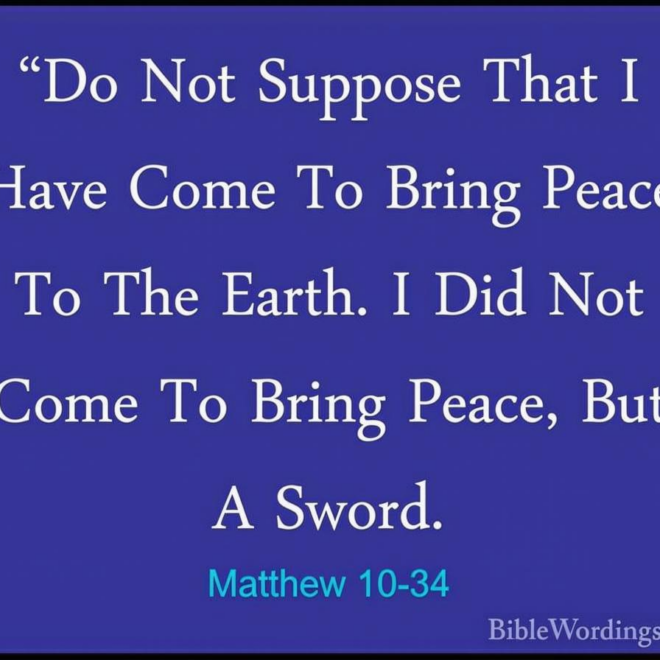 What Does Matthew 10 34 Mean