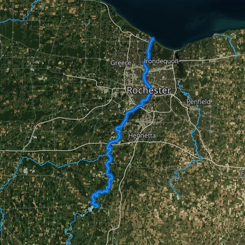 Map Of The Genesee River - Printable Maps Online
