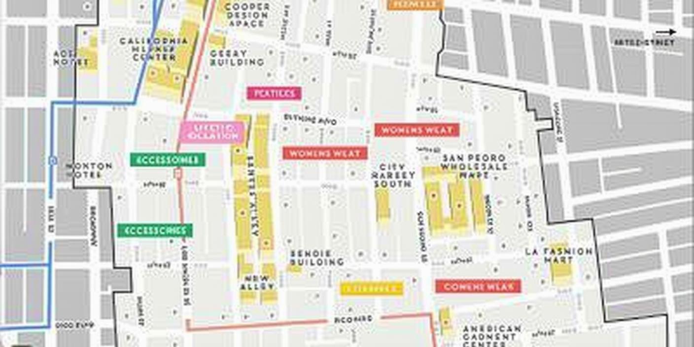 LA Fashion District Map - Los Angeles Fashion District Map (California)