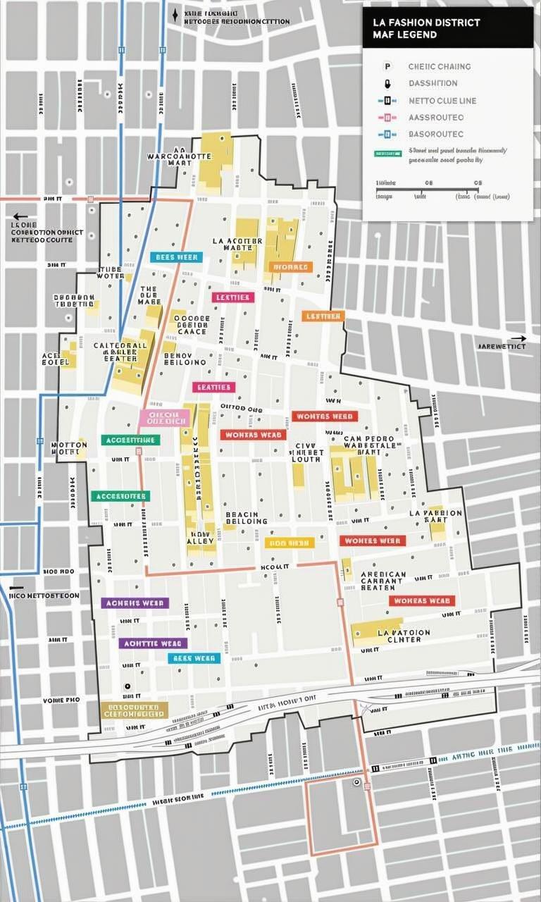 LA Fashion District Map - Los Angeles Fashion District Map (California)