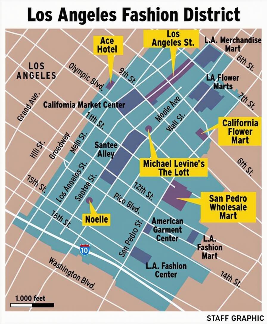 Los Angeles Fashion District Map - Dayna Ernesta