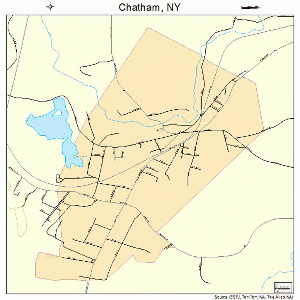 Chatham New York Street Map 3614003