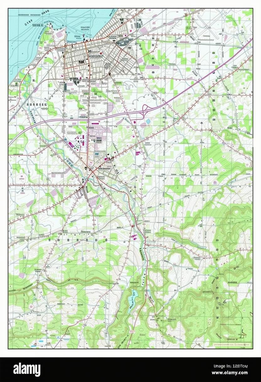 Map of Dunkirk New York 1954