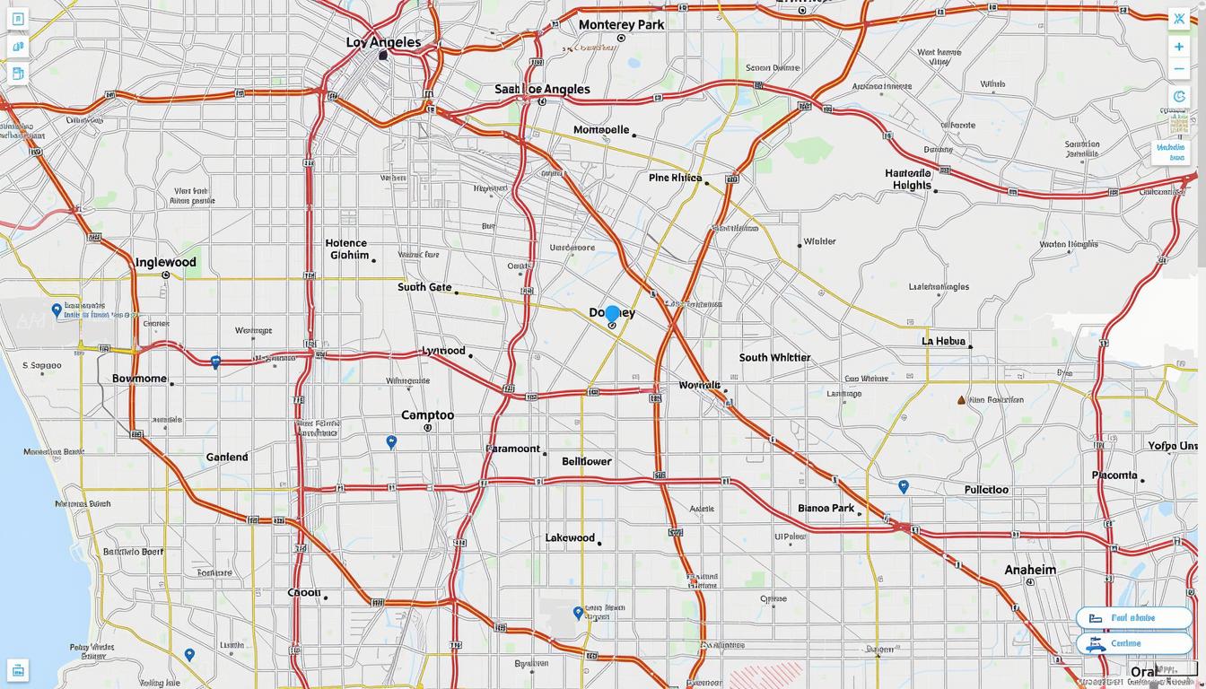 Downey, California Map