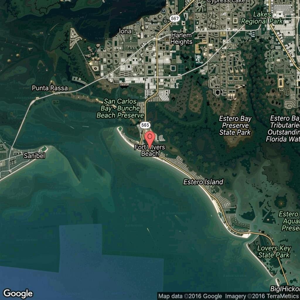 Map Of Fort Myers Beach | Beach Map