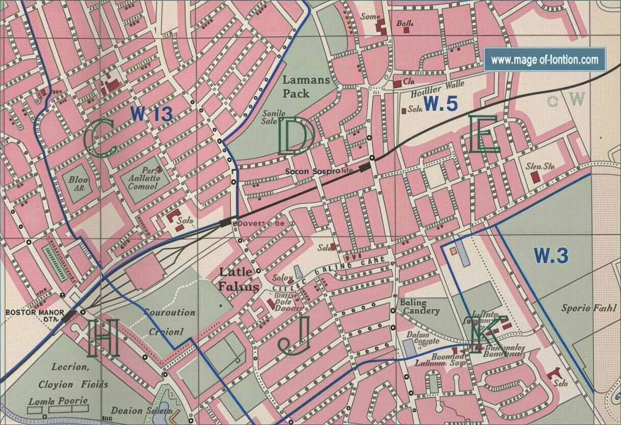Alternate Map of Brentford, London