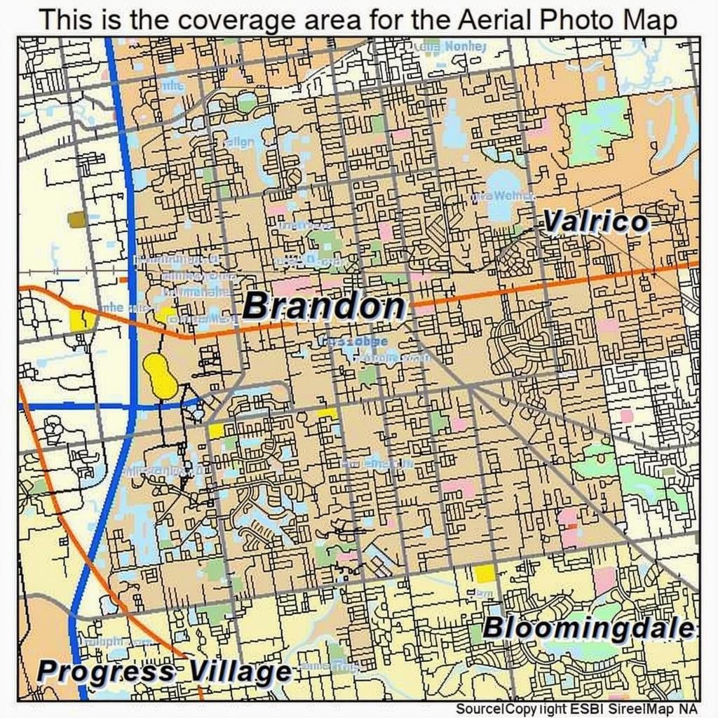 Aerial Photography Map of Brandon, FL