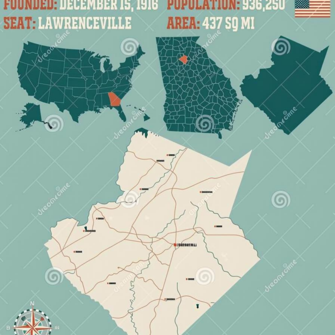 Map Of Gwinnett County Georgia