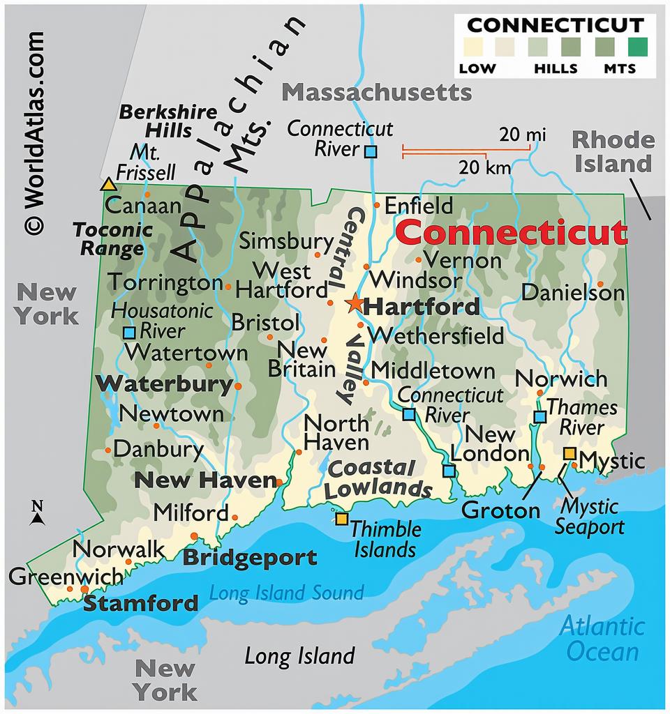 Map Of Connecticut Shoreline