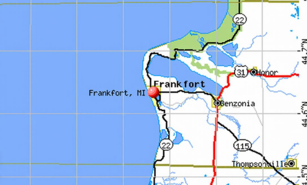 Map Of Frankfort Mi