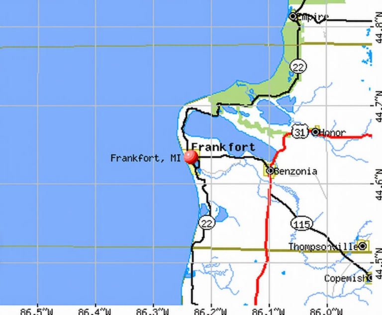 Map Of Frankfort Mi