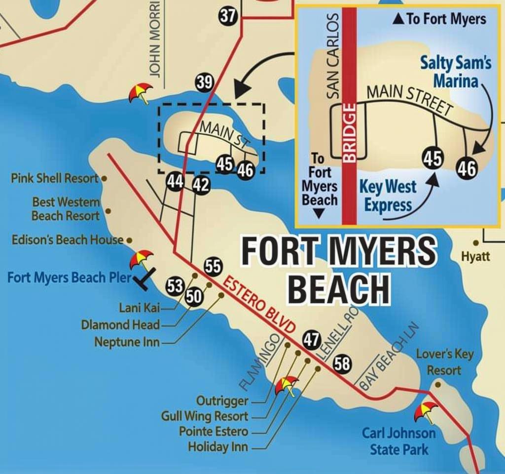 Fort Myers Map Of Florida - Map