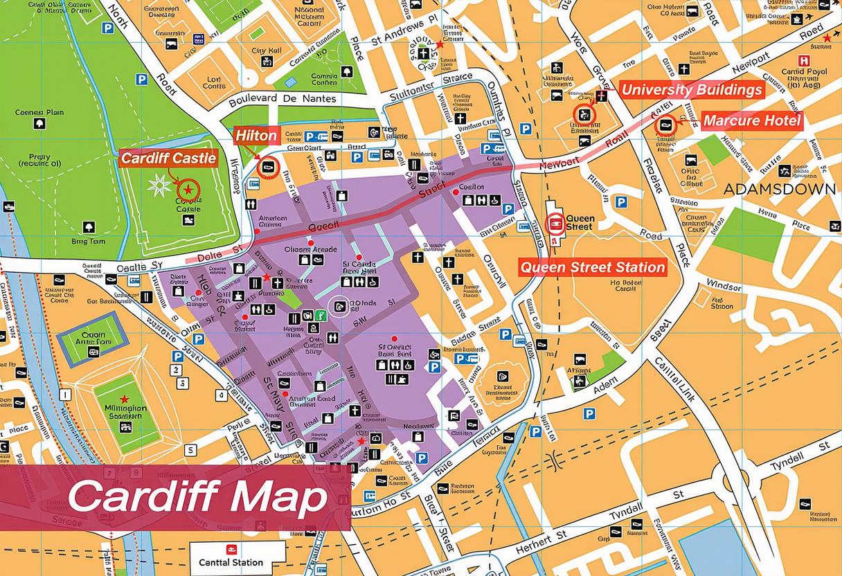 Map of Cardiff