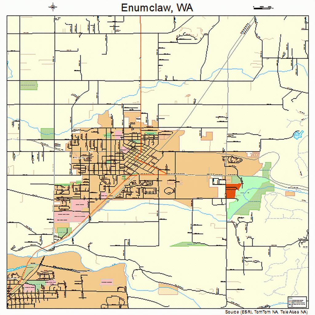 Enumclaw Washington Street Map