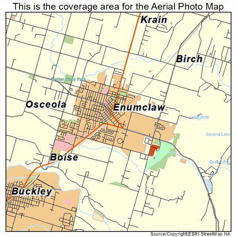 Aerial Photography Map of Enumclaw, WA