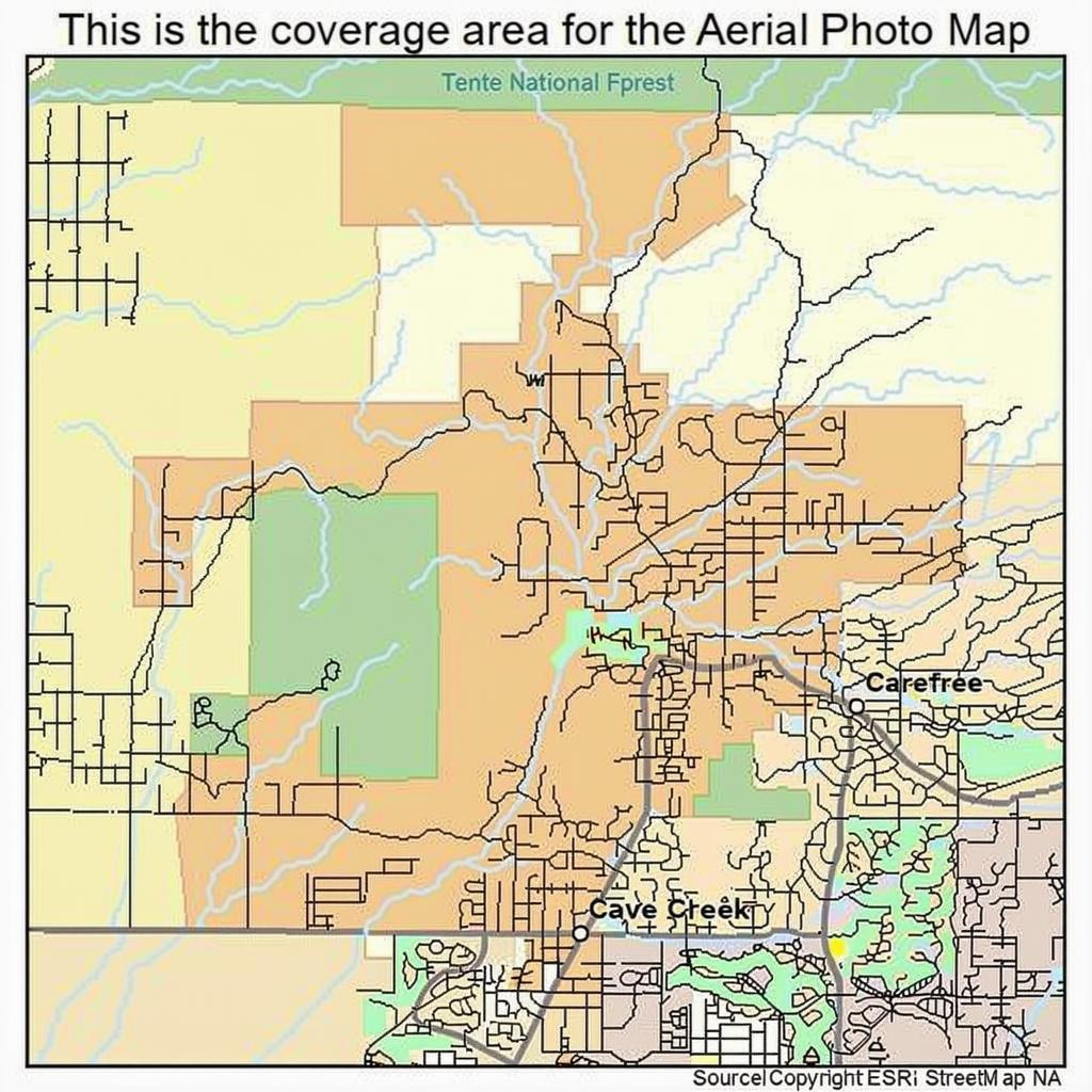 Aerial Photography Map of Cave Creek, AZ Arizona