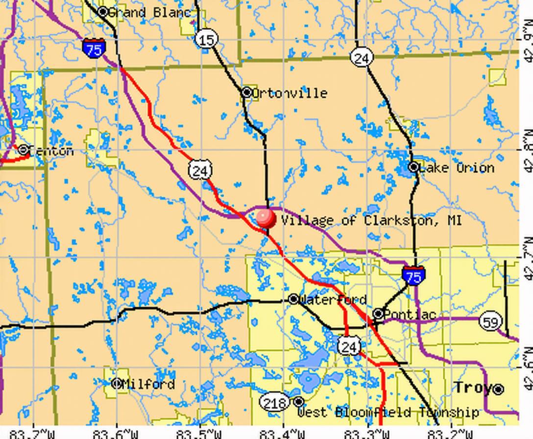 Village of Clarkston profile map