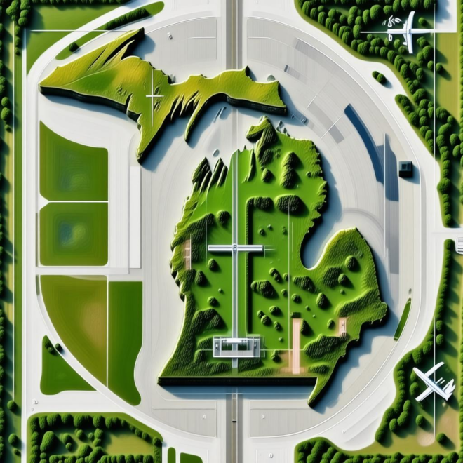Map Of Airports In Michigan