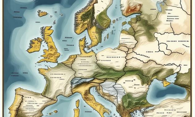 Map Of Europe 1850