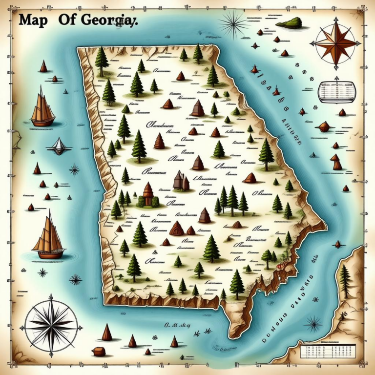 Map Of Georgia Colony