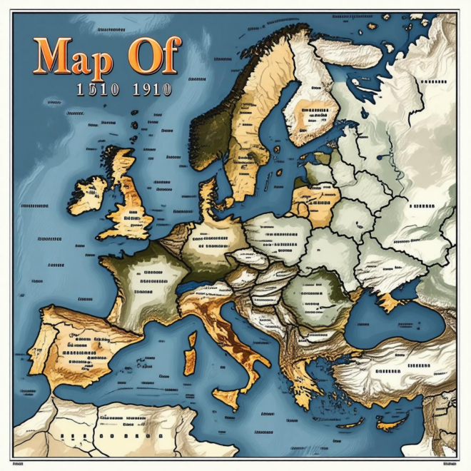 Map Of Europe 1910