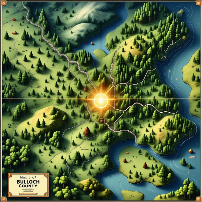 Map Of Bulloch County