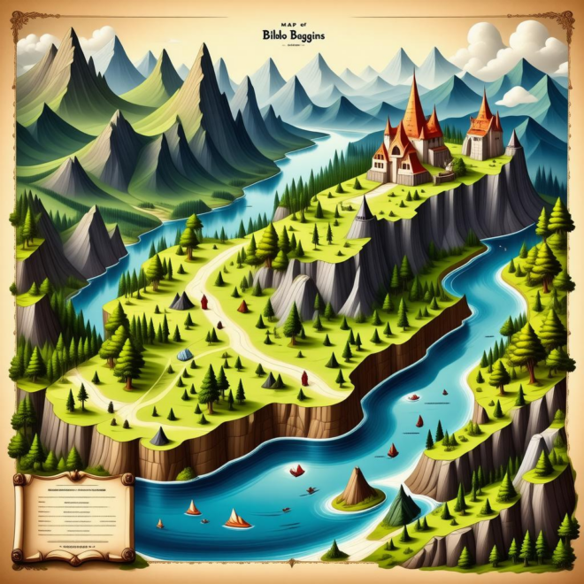 Map Of Bilbo Baggins Journey