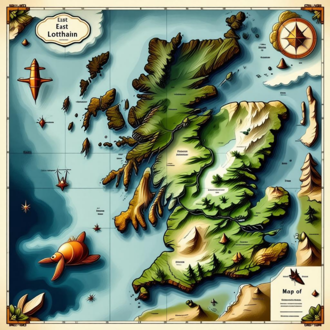 Map Of East Lothian Scotland