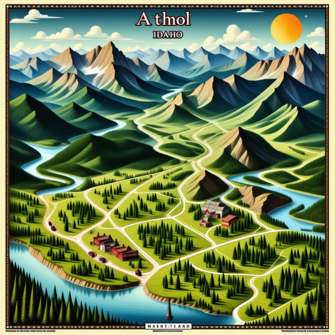 Map Of Athol Idaho