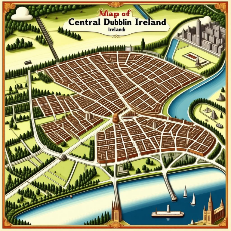 Map Of Central Dublin Ireland