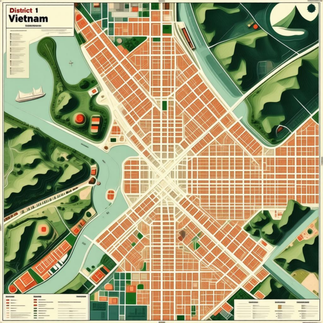 Map Of District 1 Saigon Vietnam