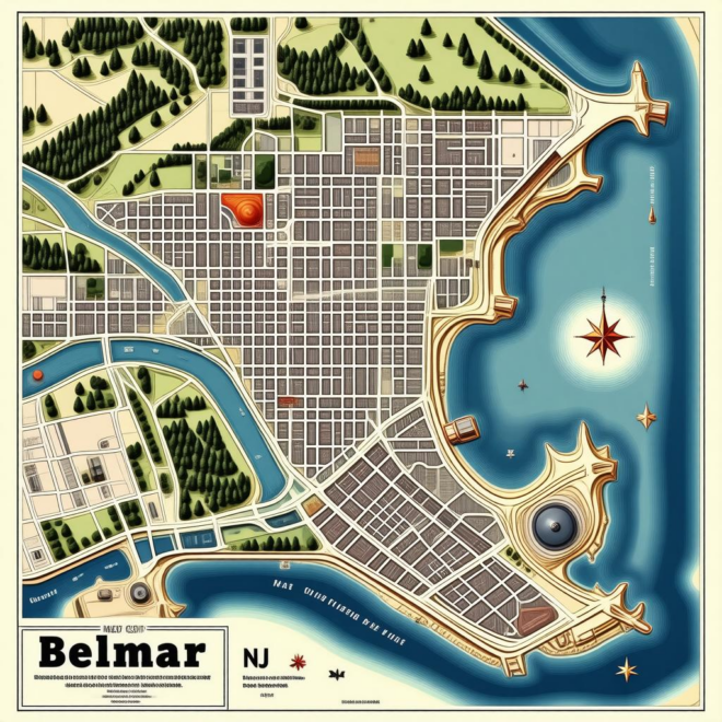 Map Of Belmar Nj